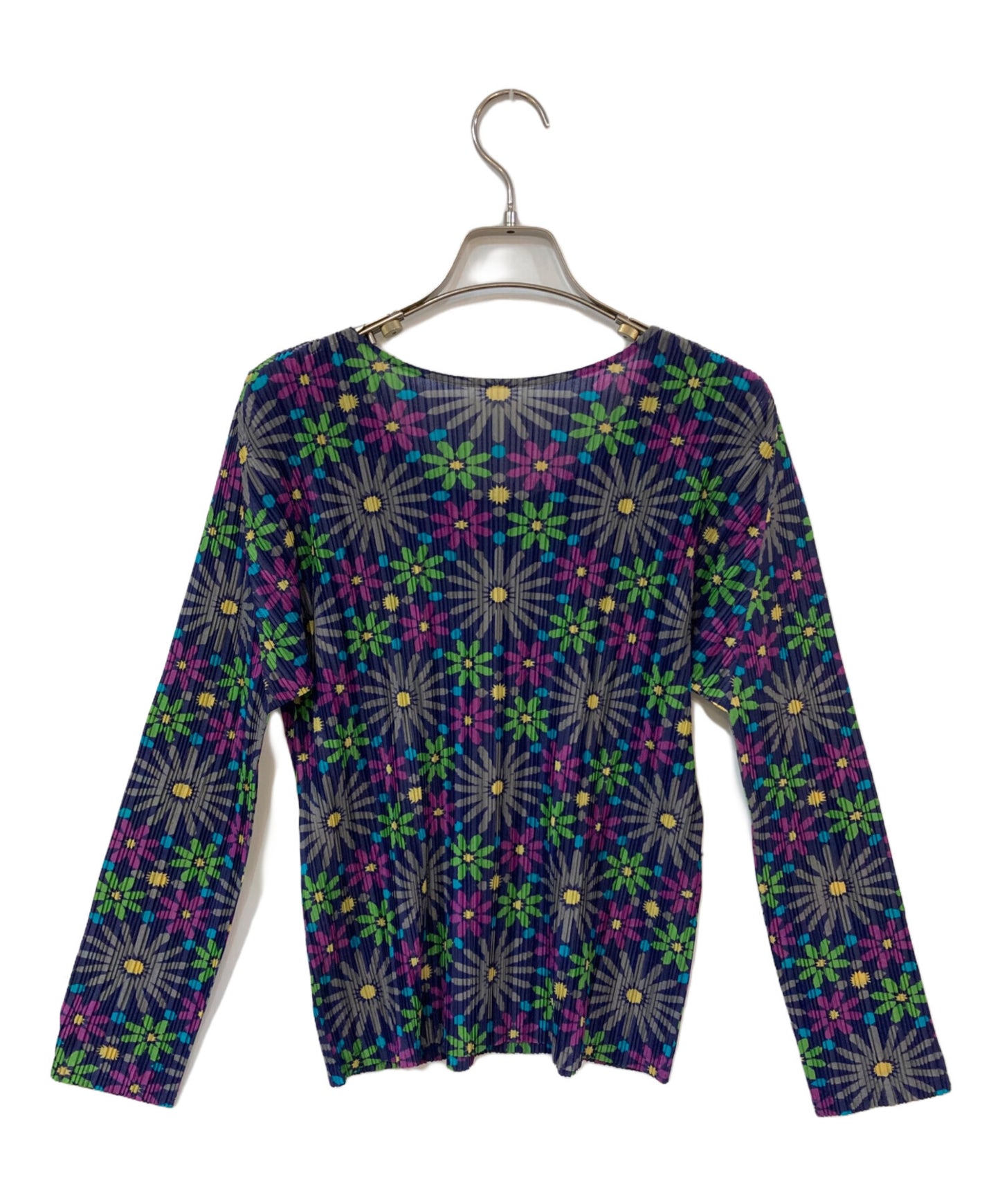 [Pre-owned] PLEATS PLEASE Floral-print pleated cut and sewn PP13-FK392