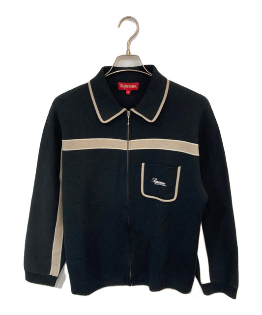 [Pre-owned] SUPREME Chest Stripe Zip Up Cardigan
