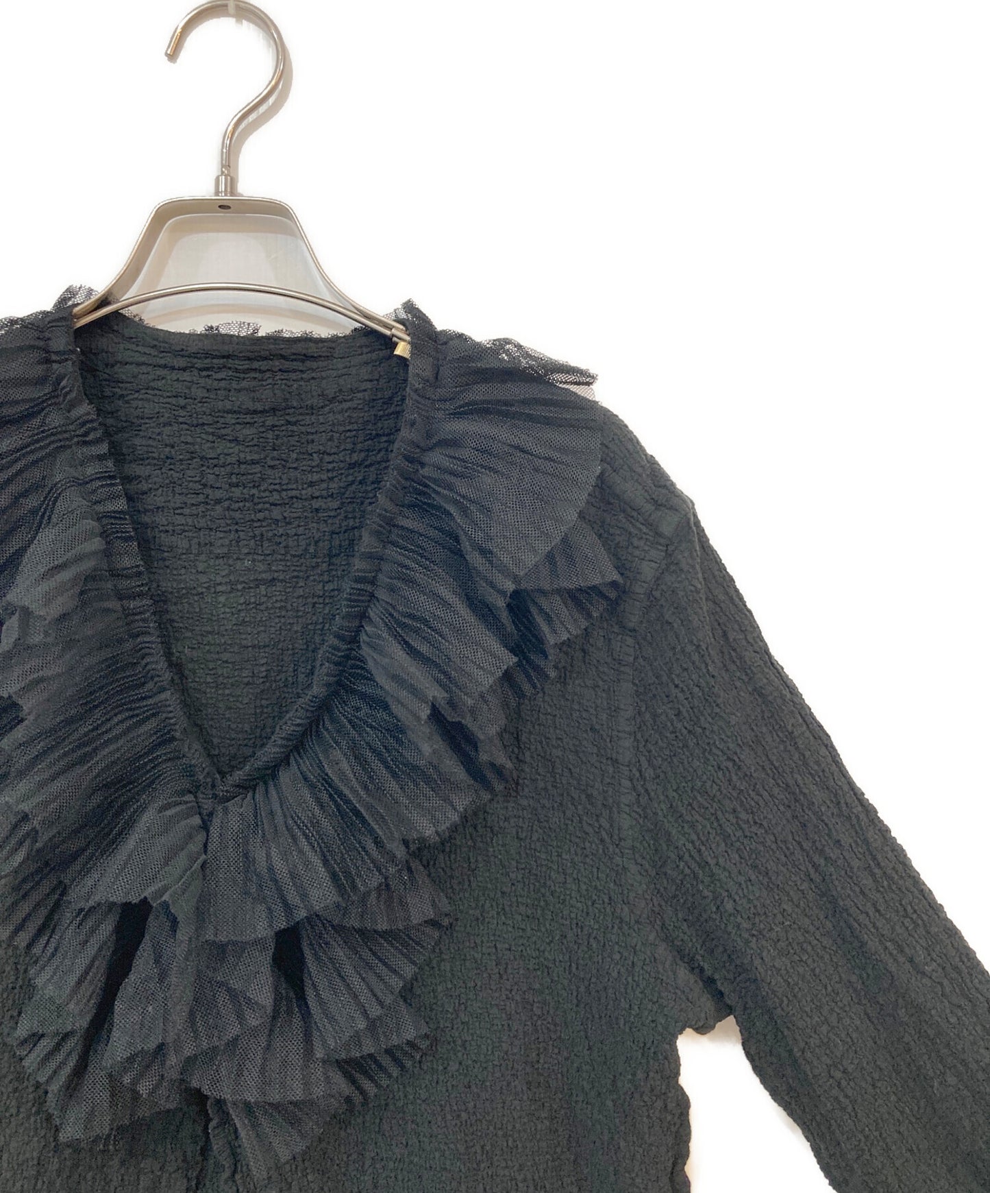 [Pre-owned] me ISSEY MIYAKE Random-Pleated Frilled Bolero M164FO217
