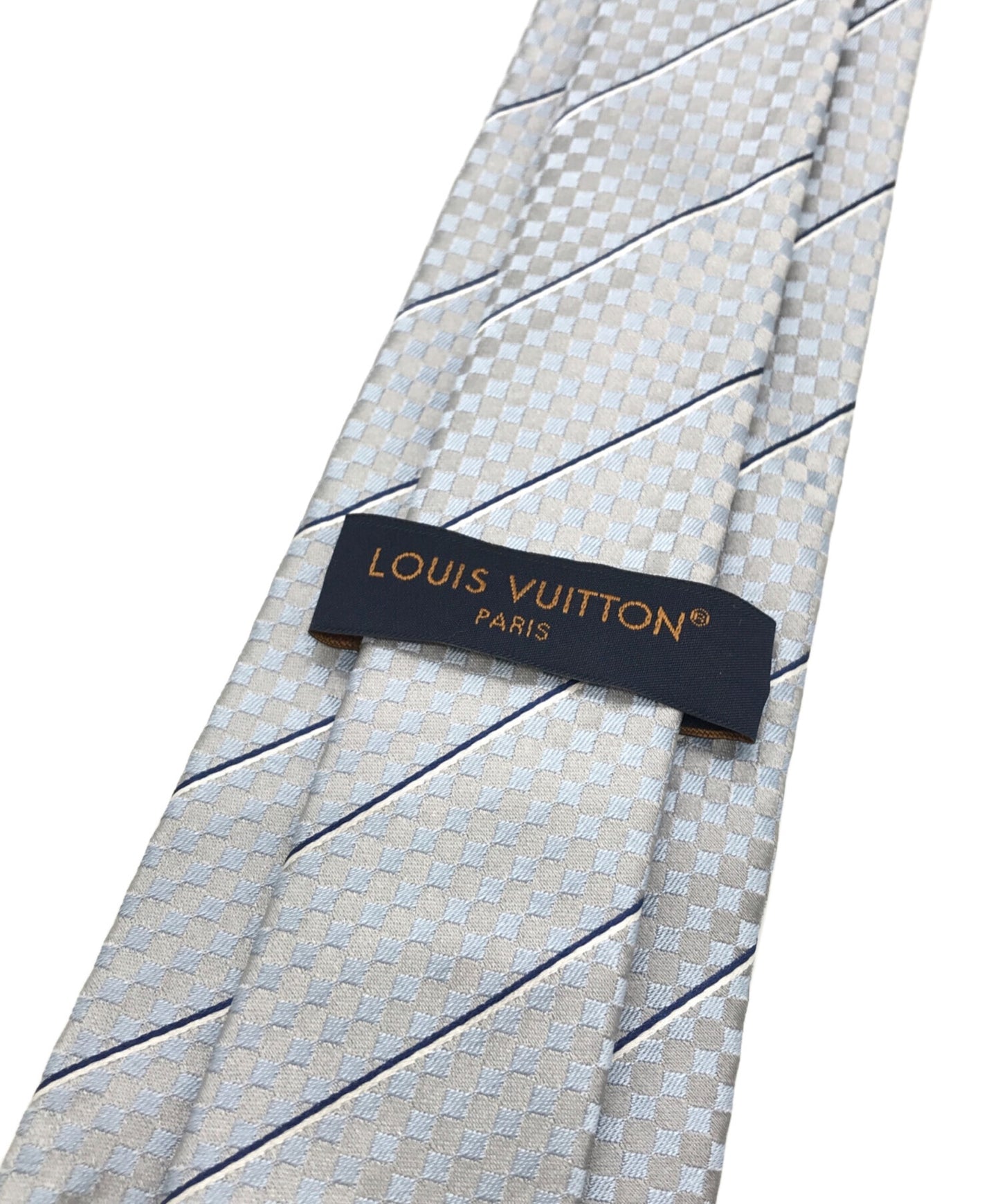 [Pre-owned] LOUIS VUITTON Blue ciel silk tie M78756