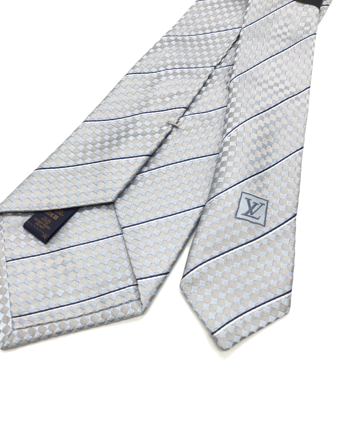 [Pre-owned] LOUIS VUITTON Blue ciel silk tie M78756