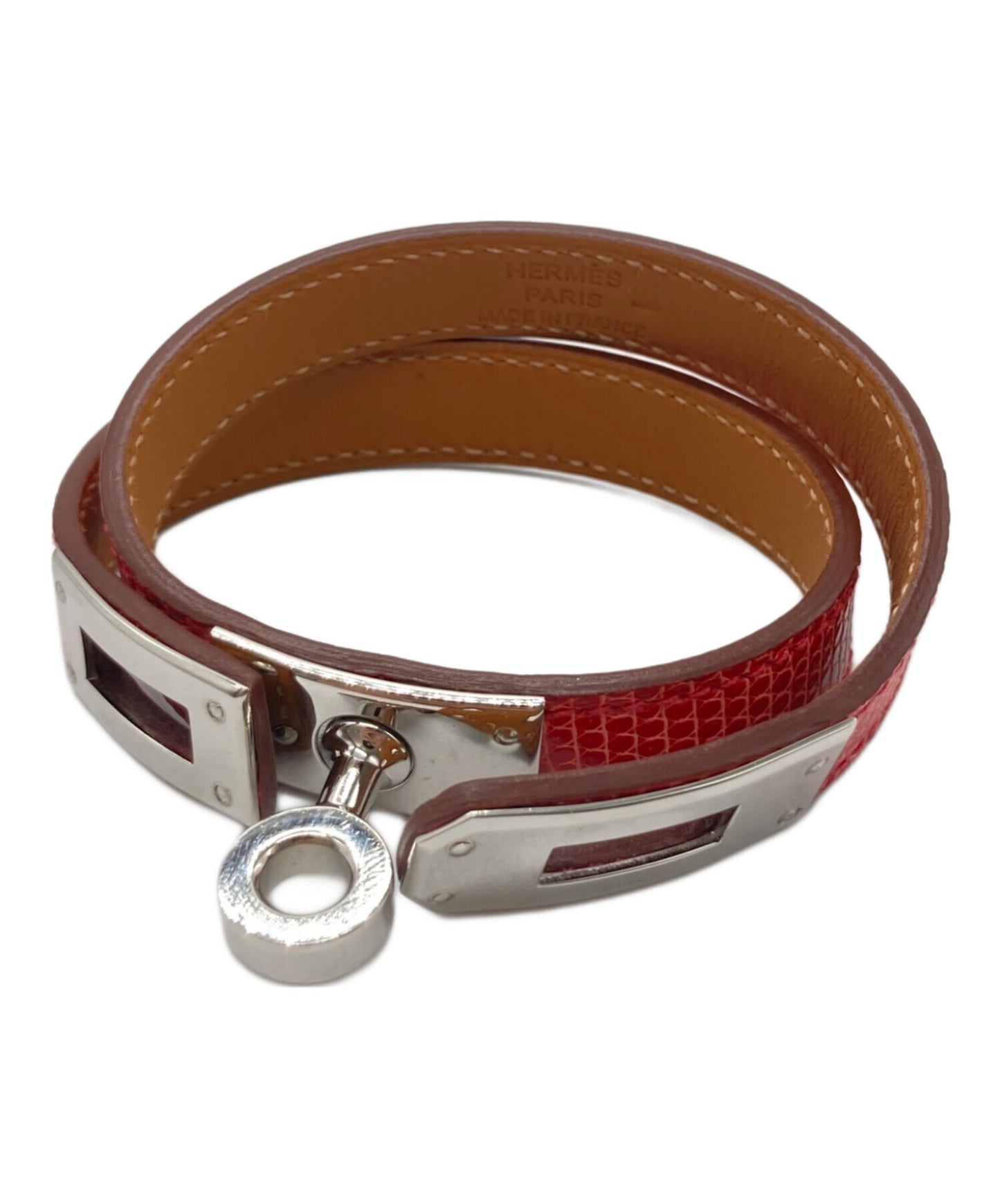 [Pre-owned] HERMES Mini Kelly Leather Bracelet