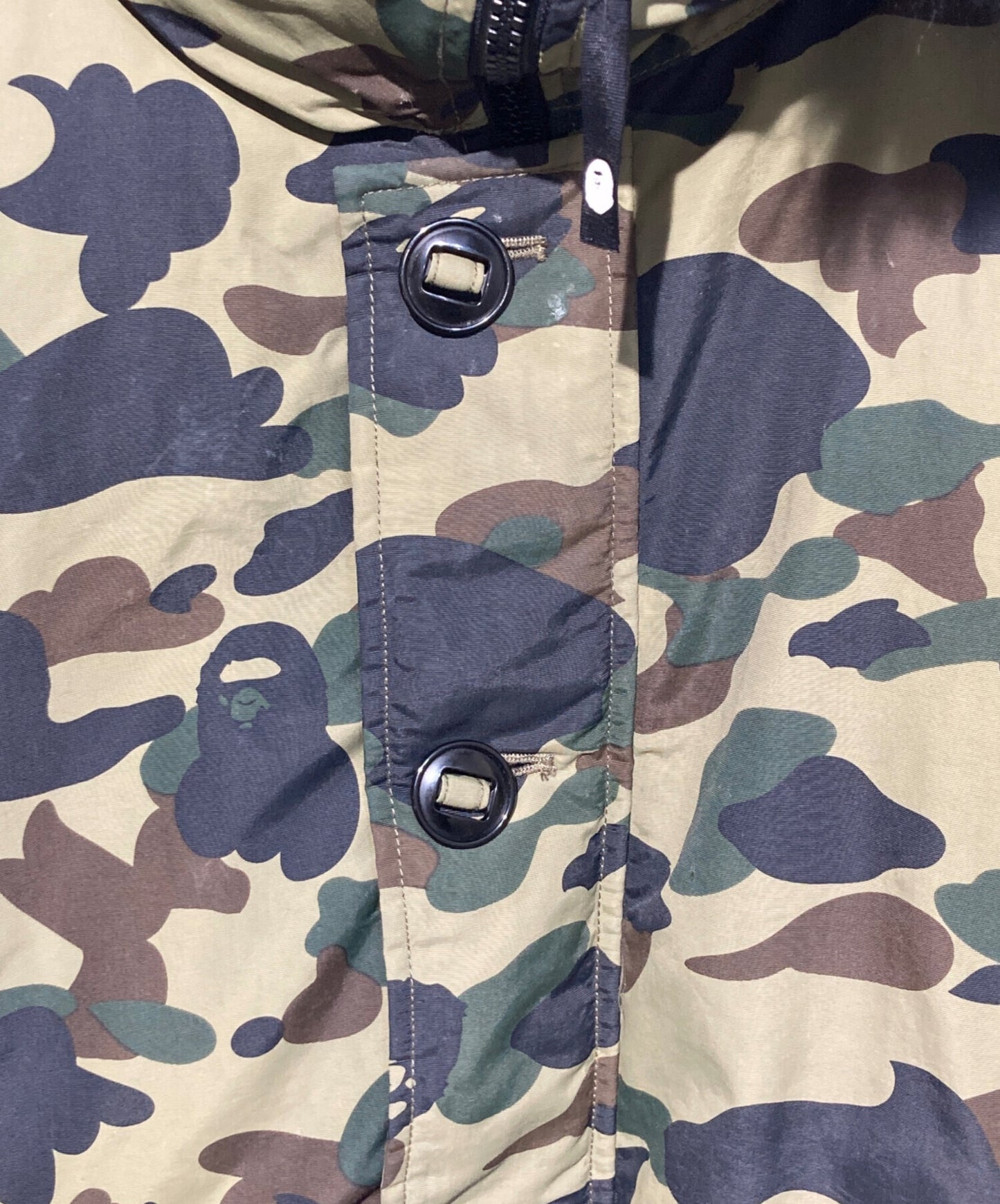 [Pre-owned] A BATHING APE 1ST CAMO FUR DOWN HOODIE JACKET N-3B 001hje801011x