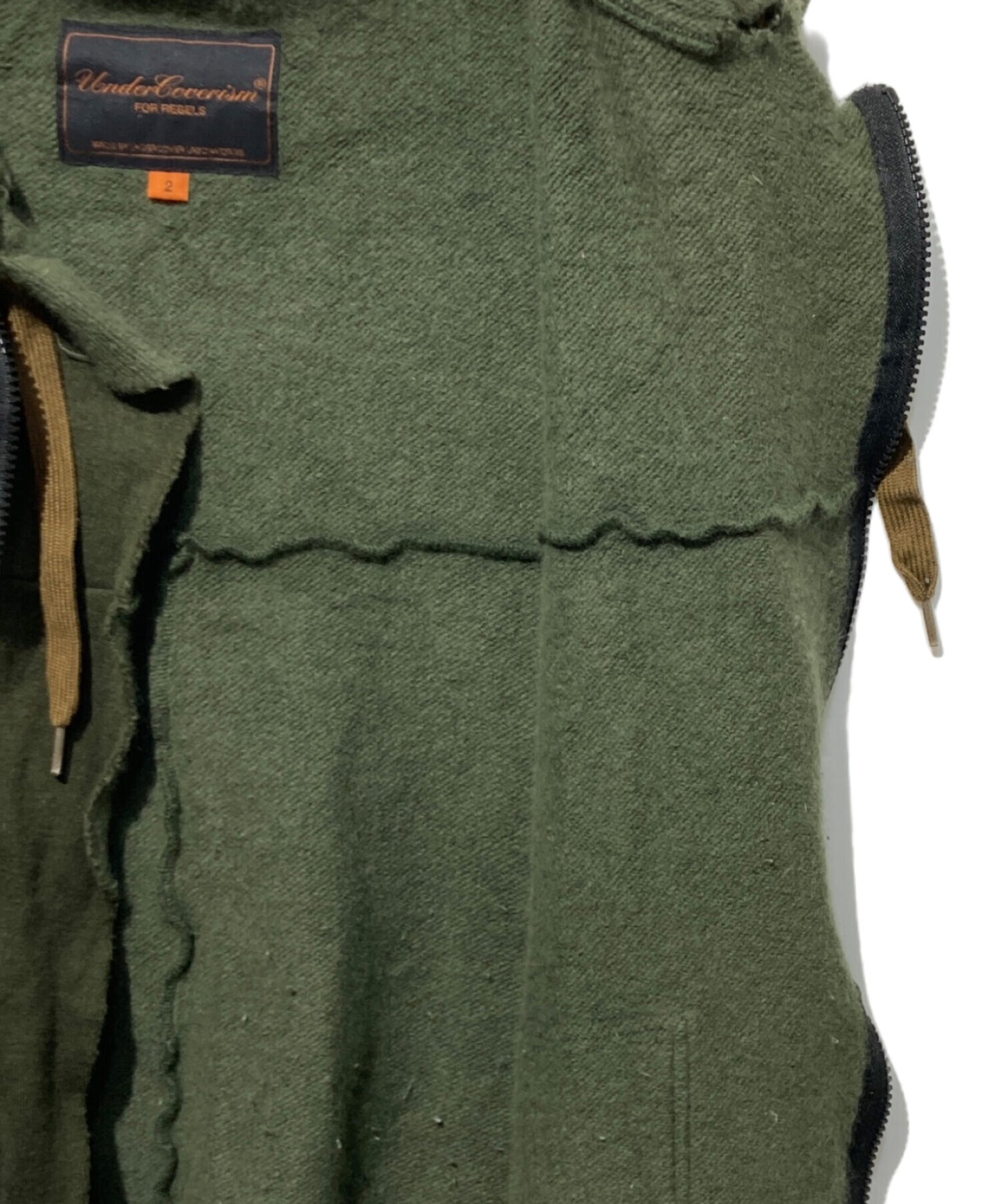 [Pre-owned] UNDERCOVER hooded zip vest 7A236-V4