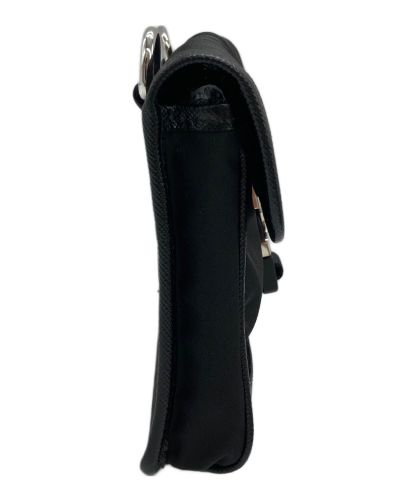 [Pre-owned] PRADA Re-Nylon Saffiano leather smartphone case 2ZH108