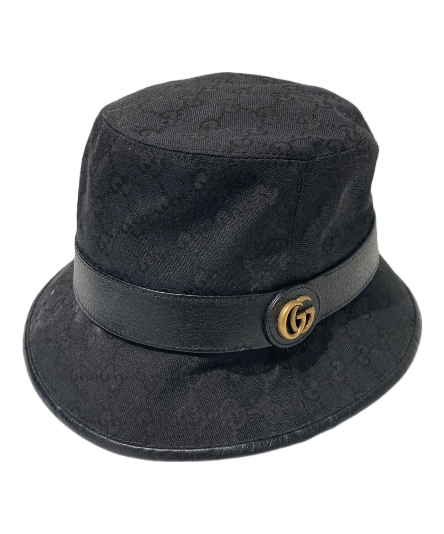 [Pre-owned] GUCCI GG Canvas Bucket Hat with Double G 576587