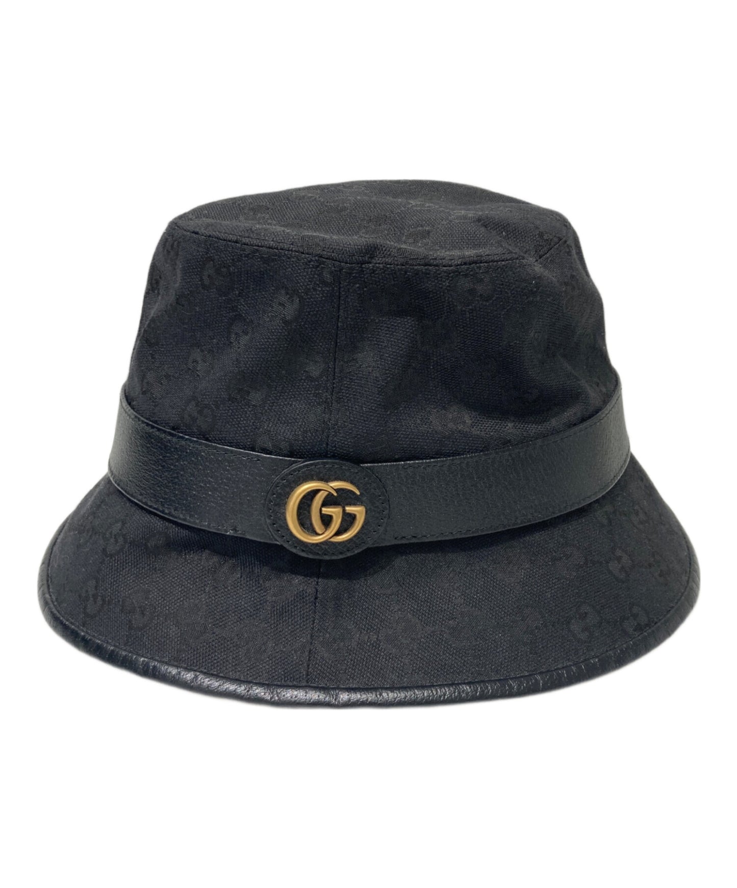 [Pre-owned] GUCCI GG Canvas Bucket Hat with Double G 576587