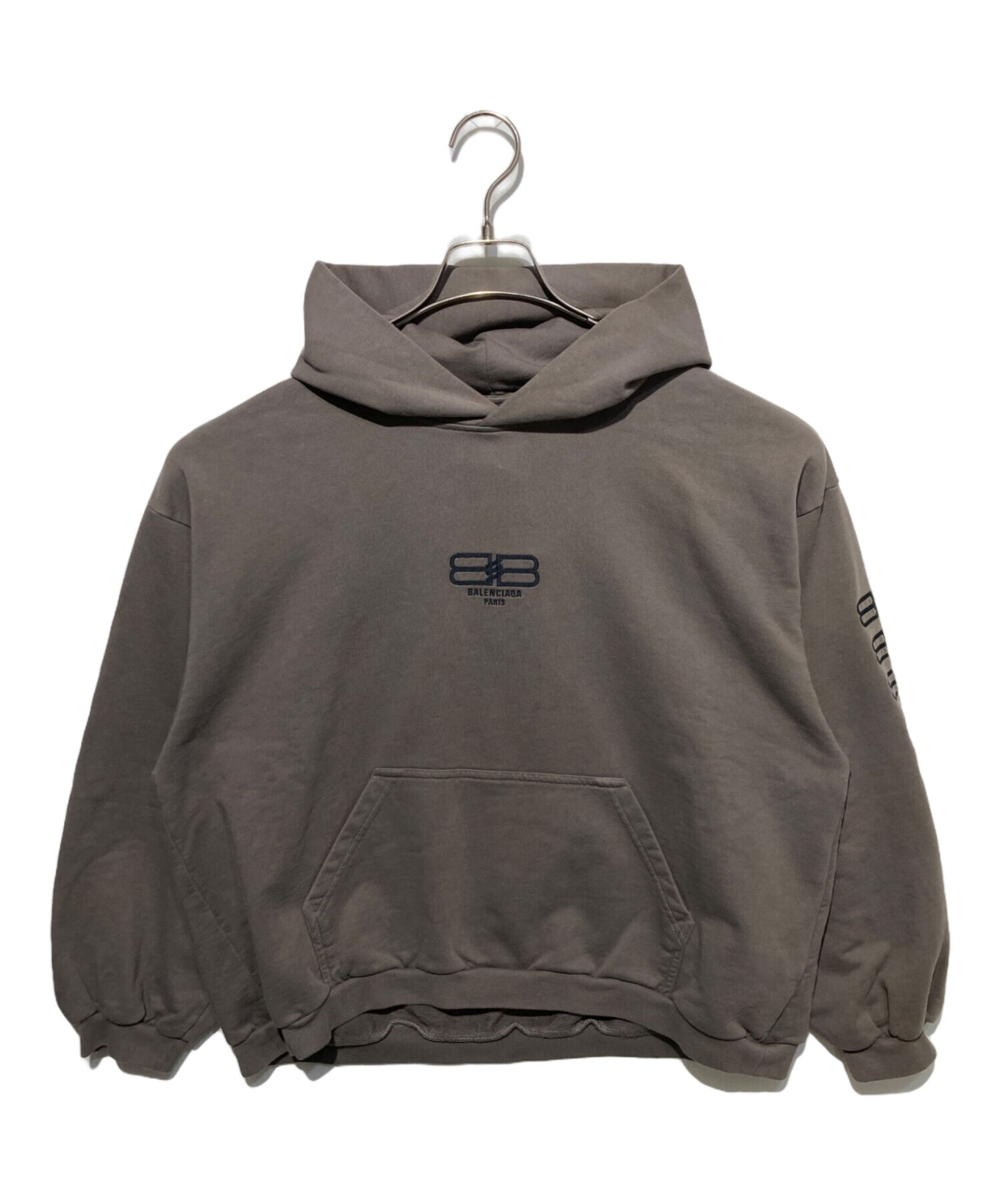 [Pre-owned] BALENCIAGA BB Logo Cropped Hoodie 697874 TMVG6