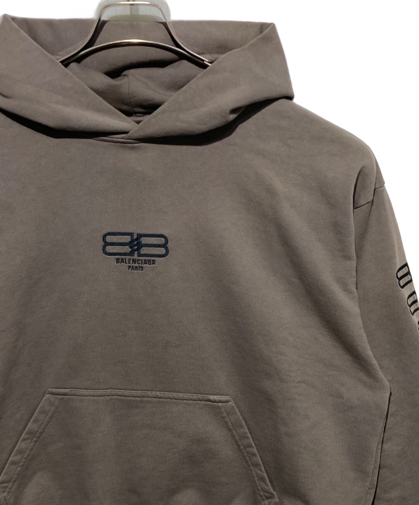 [Pre-owned] BALENCIAGA BB Logo Cropped Hoodie 697874 TMVG6