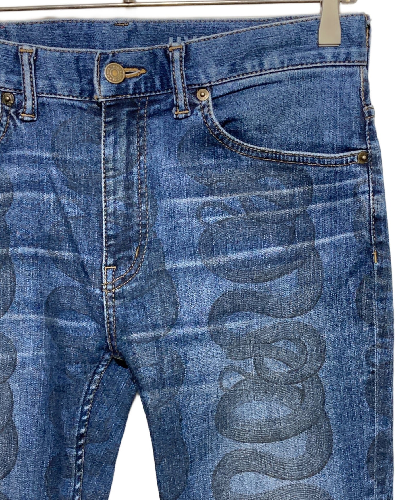 [Pre-owned] Hysteric Glamour SNAKE LOOP Skinny denim pants 01222AP03