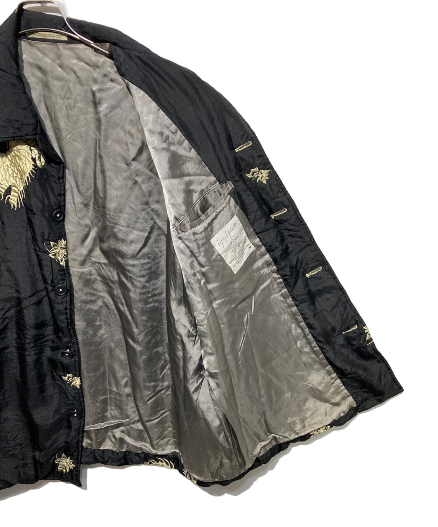 [Pre-owned] Yohji Yamamoto pour homme 93AW Flower-and-dragon-pattern embroidered silk jacket HP-Y10-410