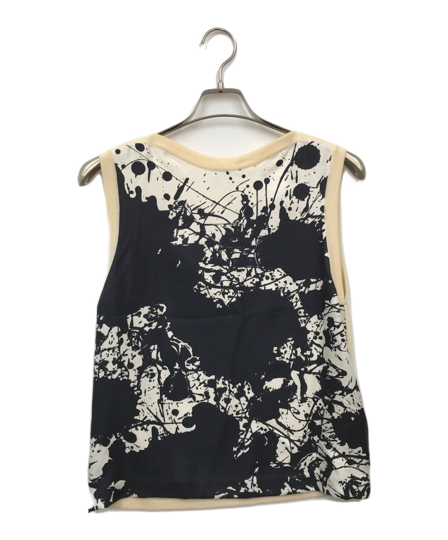 [Pre-owned] HERMES Silk Switching Knit Vest 002804d59038