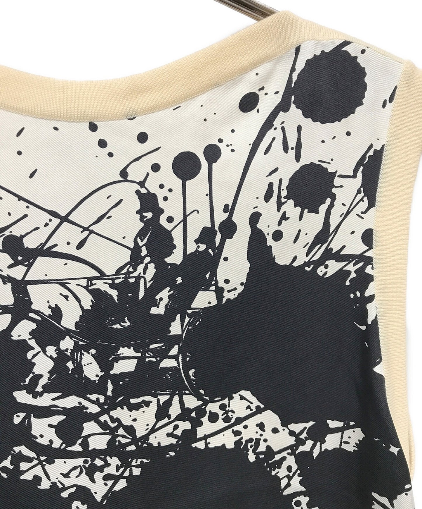 [Pre-owned] HERMES Silk Switching Knit Vest 002804d59038