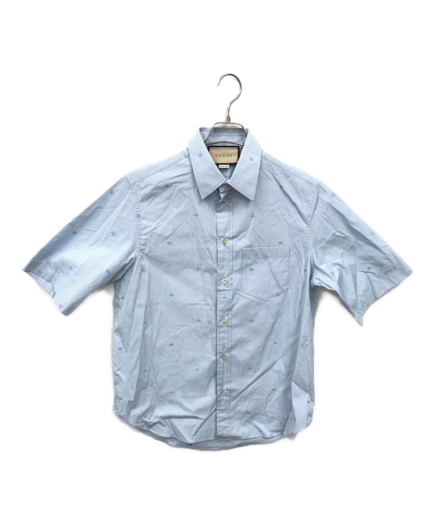 [Pre-owned] GUCCI GG cotton stripe shirt 673493