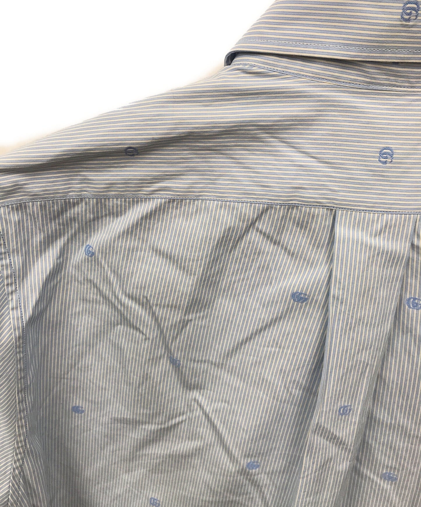 [Pre-owned] GUCCI GG cotton stripe shirt 673493