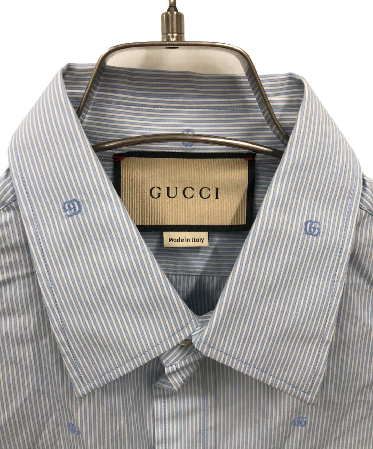[Pre-owned] GUCCI GG cotton stripe shirt 673493