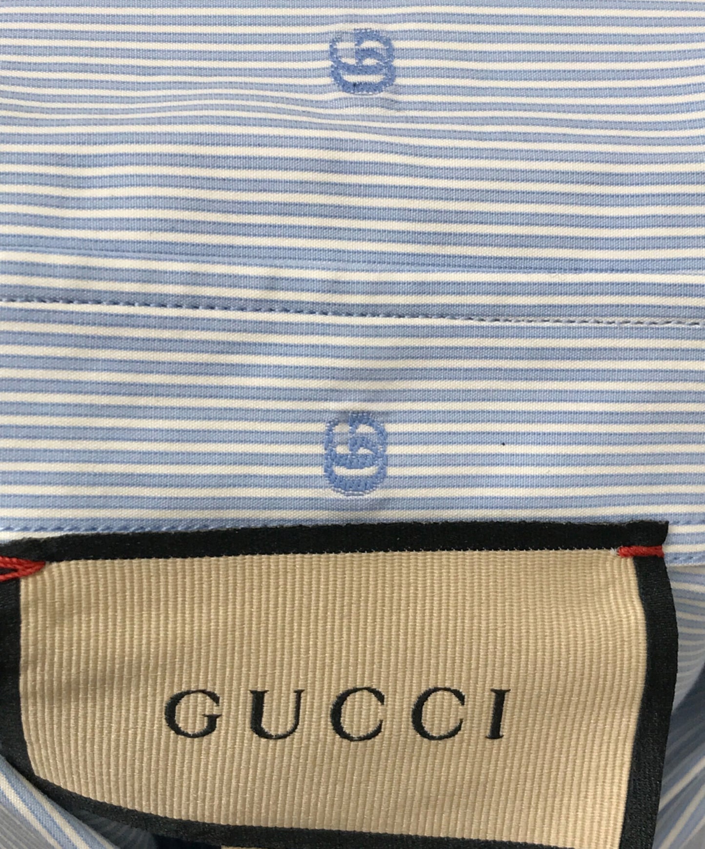 [Pre-owned] GUCCI GG cotton stripe shirt 673493