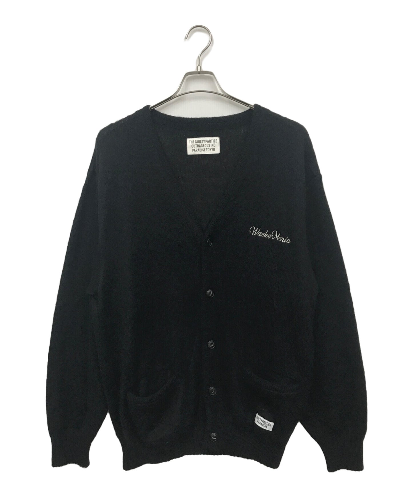 [Pre-owned] WACKO MARIA Logo-embroidered mohair-blend cardigan