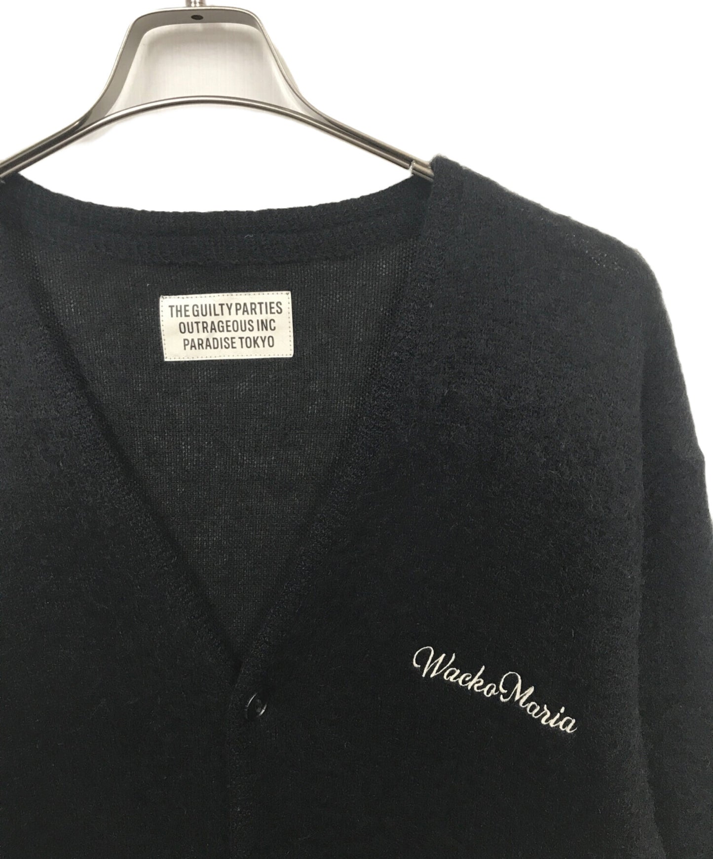 [Pre-owned] WACKO MARIA Logo-embroidered mohair-blend cardigan