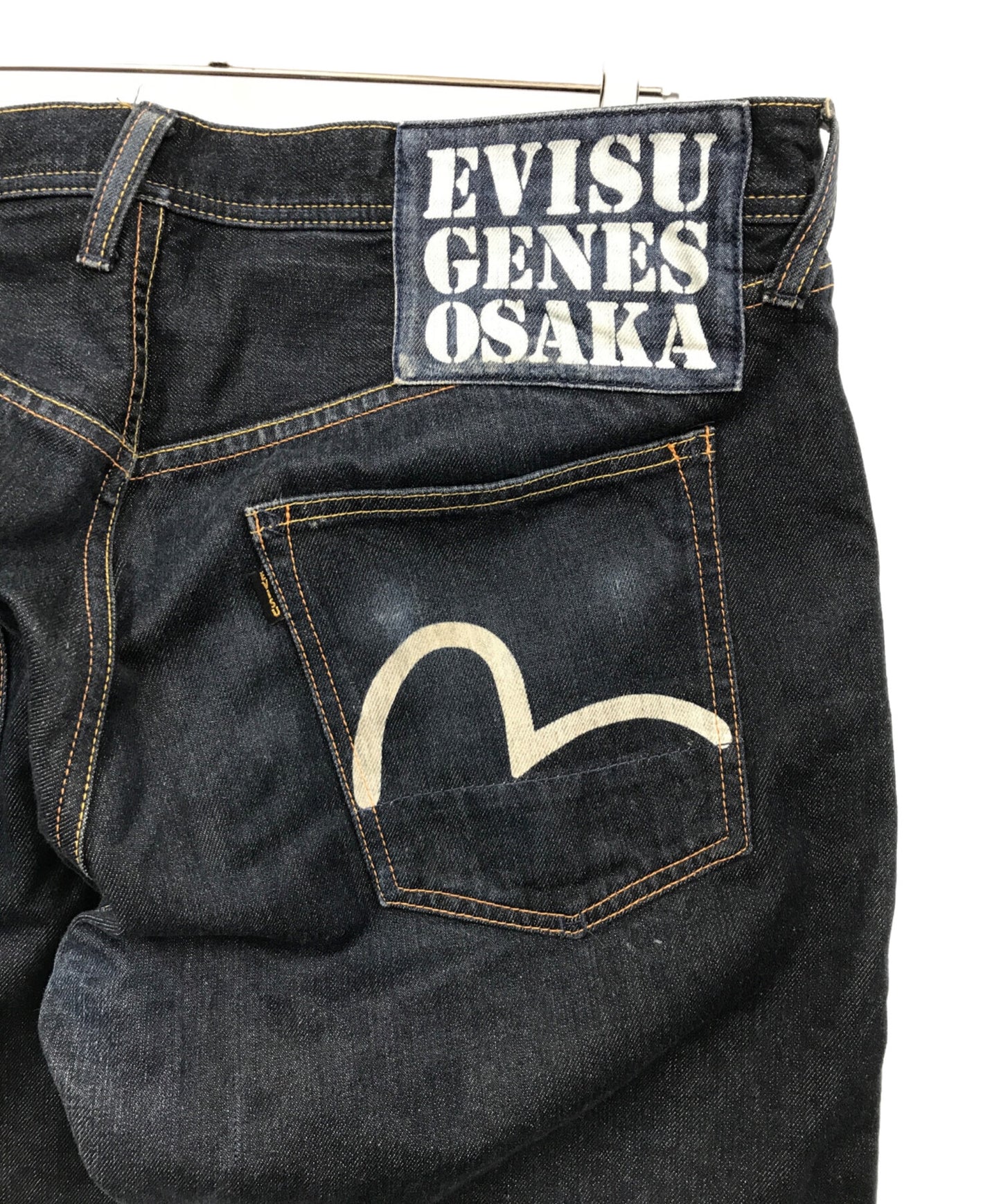 [Pre-owned] EVISU Seagull Painted Denim Pants