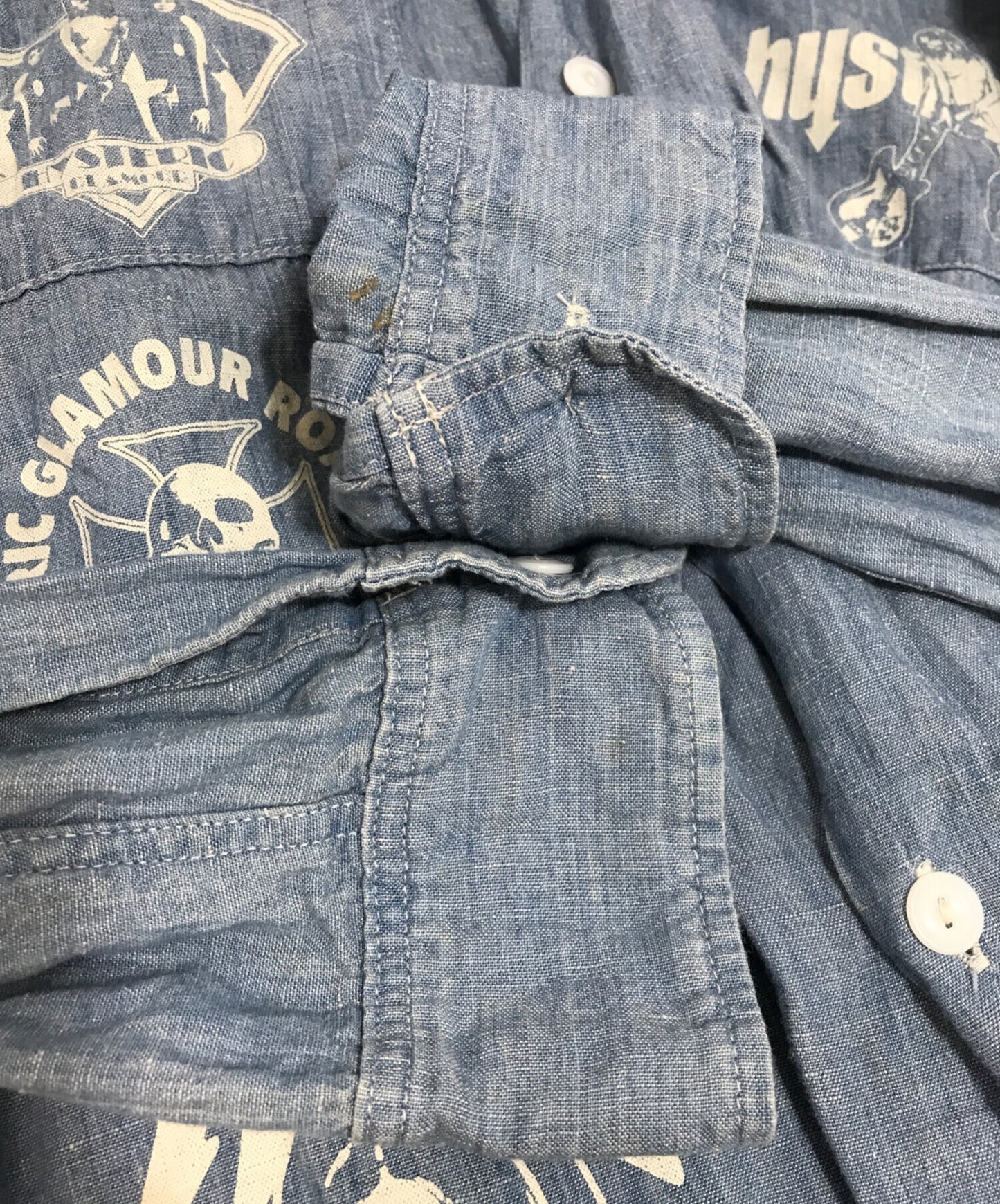 [Pre-owned] Hysteric Glamour Linen blend girl print shirt