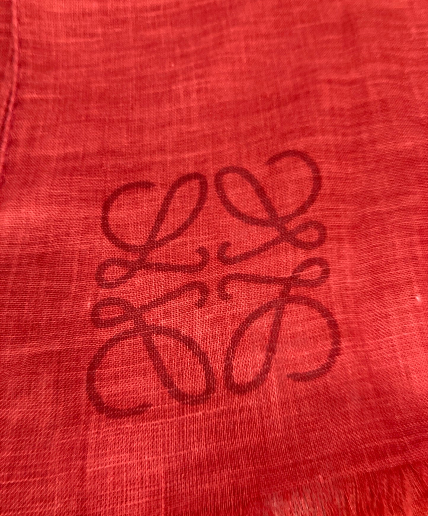 [Pre-owned] LOEWE Linen silk scarf 28003861