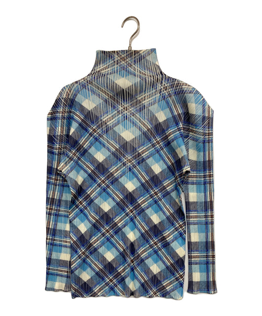 [Pre-owned] PLEATS PLEASE Check Pleats High Neck Cut and Sewn PP52-JK604