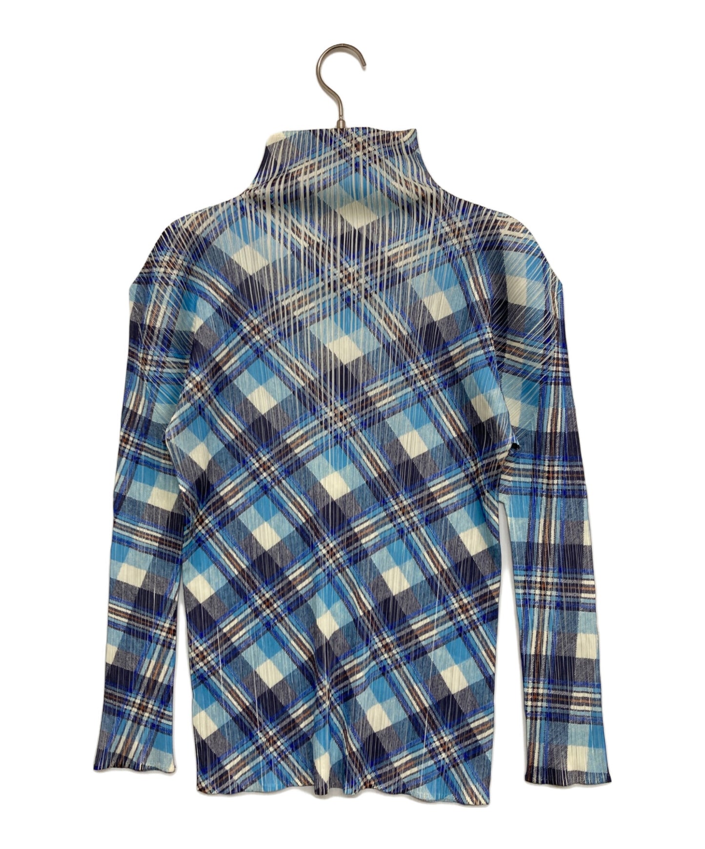 [Pre-owned] PLEATS PLEASE Check Pleats High Neck Cut and Sewn PP52-JK604