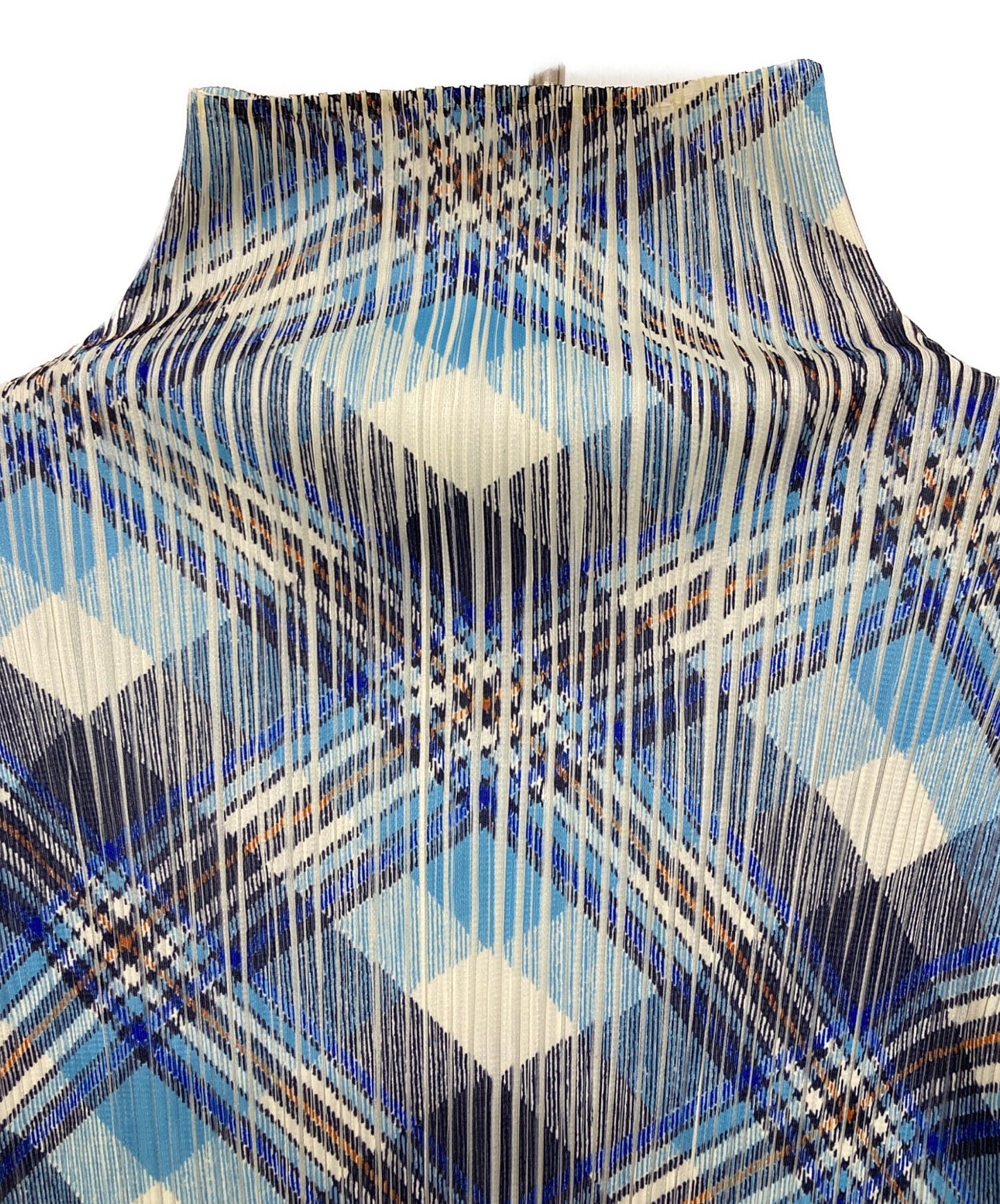 [Pre-owned] PLEATS PLEASE Check Pleats High Neck Cut and Sewn PP52-JK604
