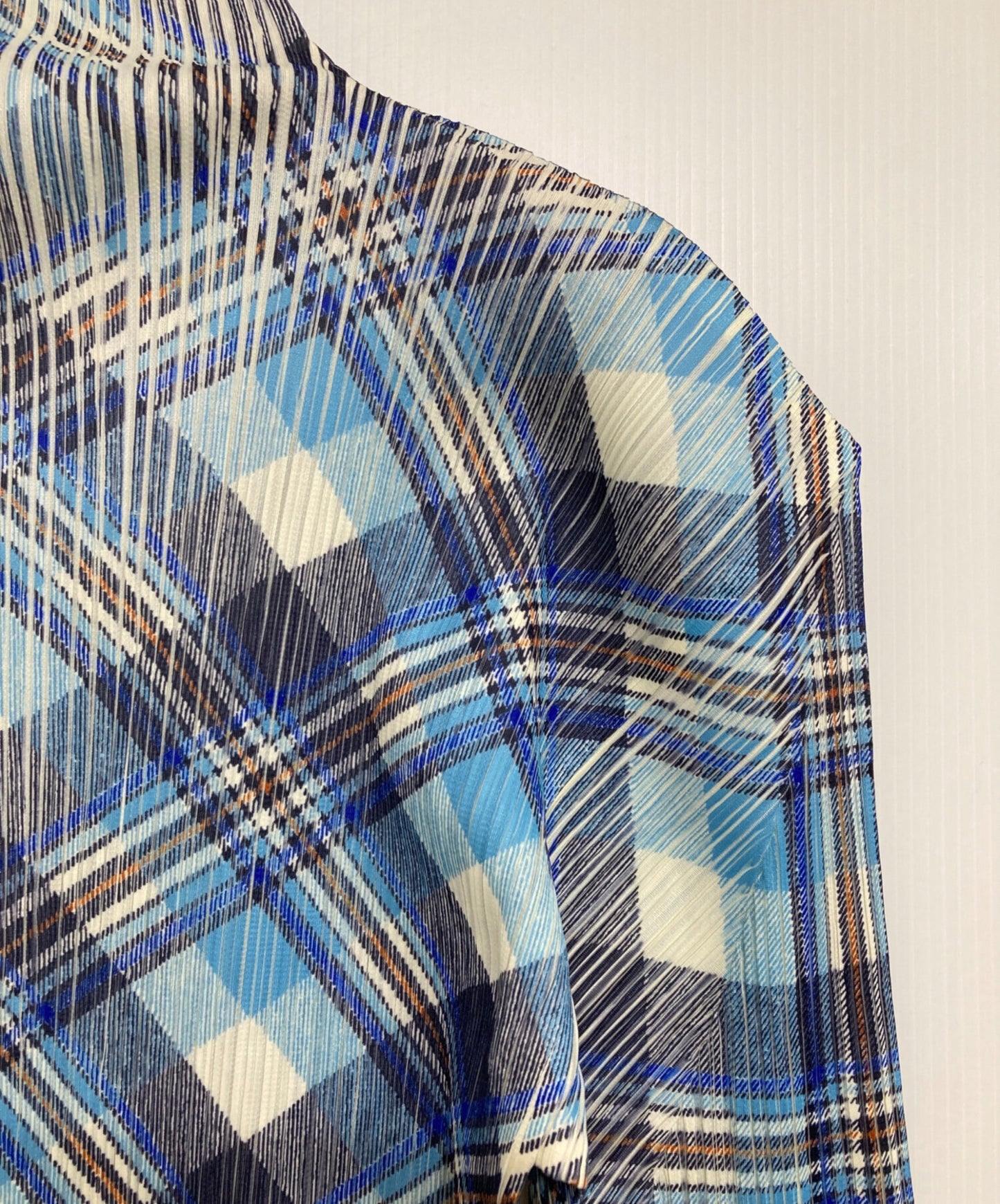 [Pre-owned] PLEATS PLEASE Check Pleats High Neck Cut and Sewn PP52-JK604