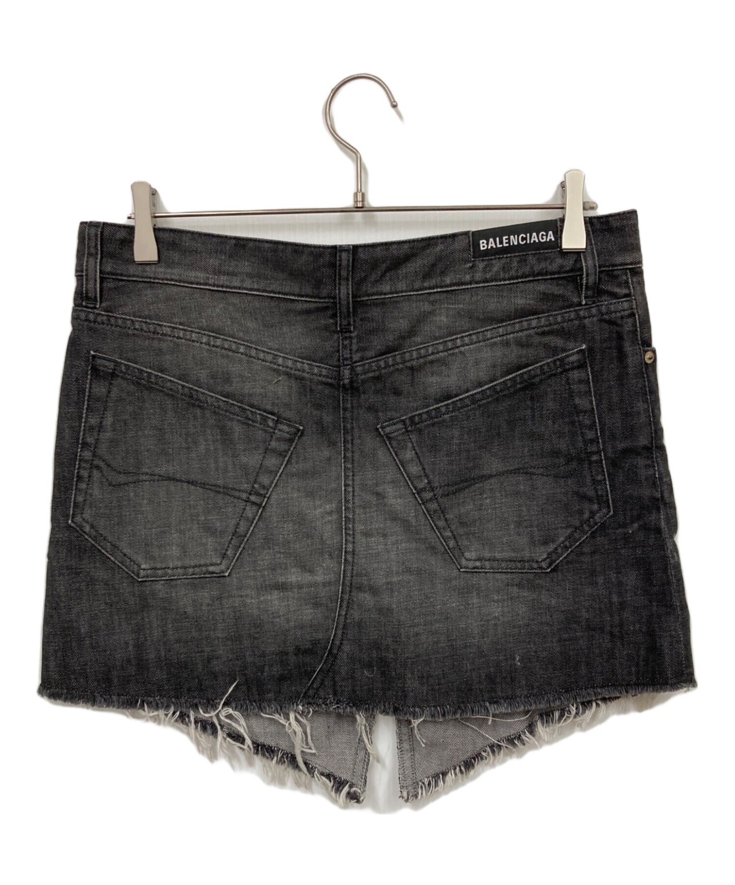 [Pre-owned] BALENCIAGA Cut-Up Mini Skirt 704541