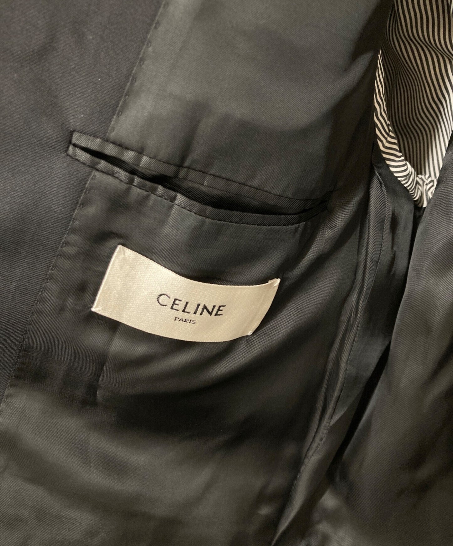 [Pre-owned] CELINE Wool boxy gabardine jacket 2V74G650D
