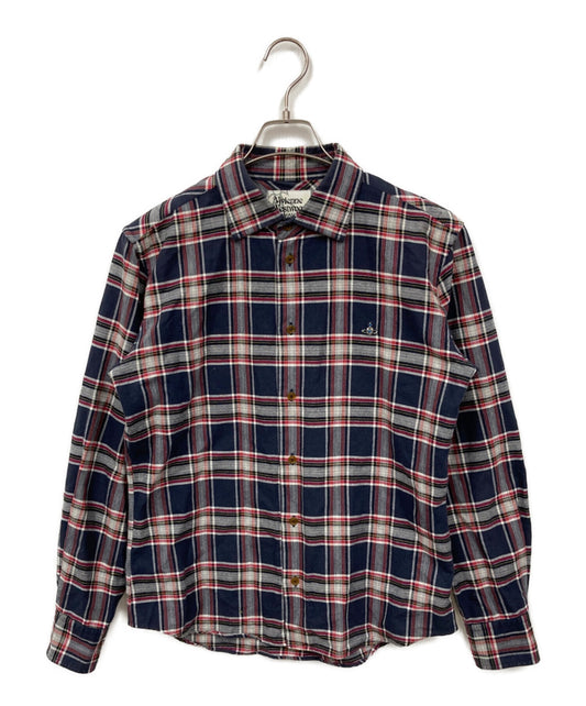 [Pre-owned] Vivienne Westwood man Orb Design Checkered Shirt