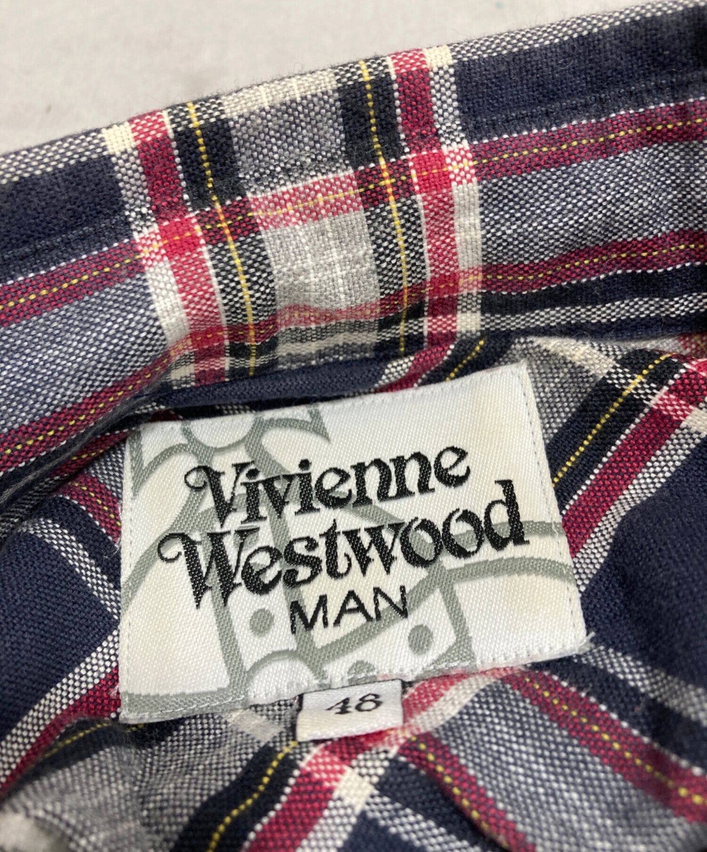 [Pre-owned] Vivienne Westwood man Orb Design Checkered Shirt