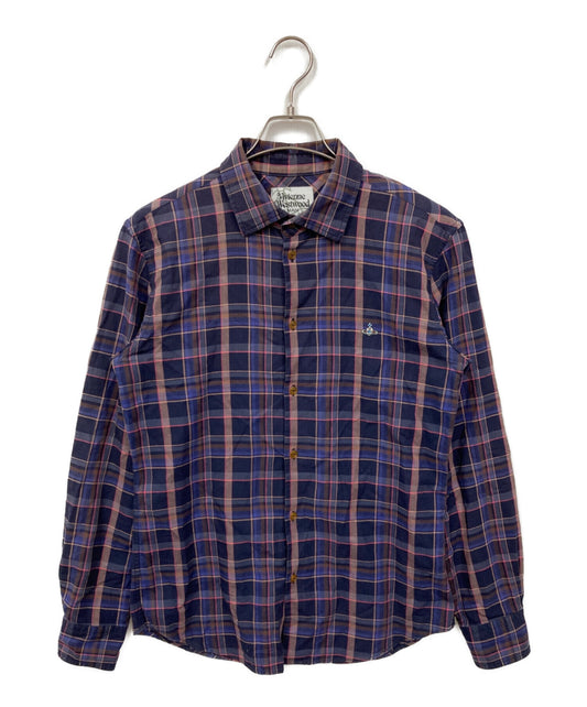 [Pre-owned] Vivienne Westwood man Orb Design Checkered Shirt