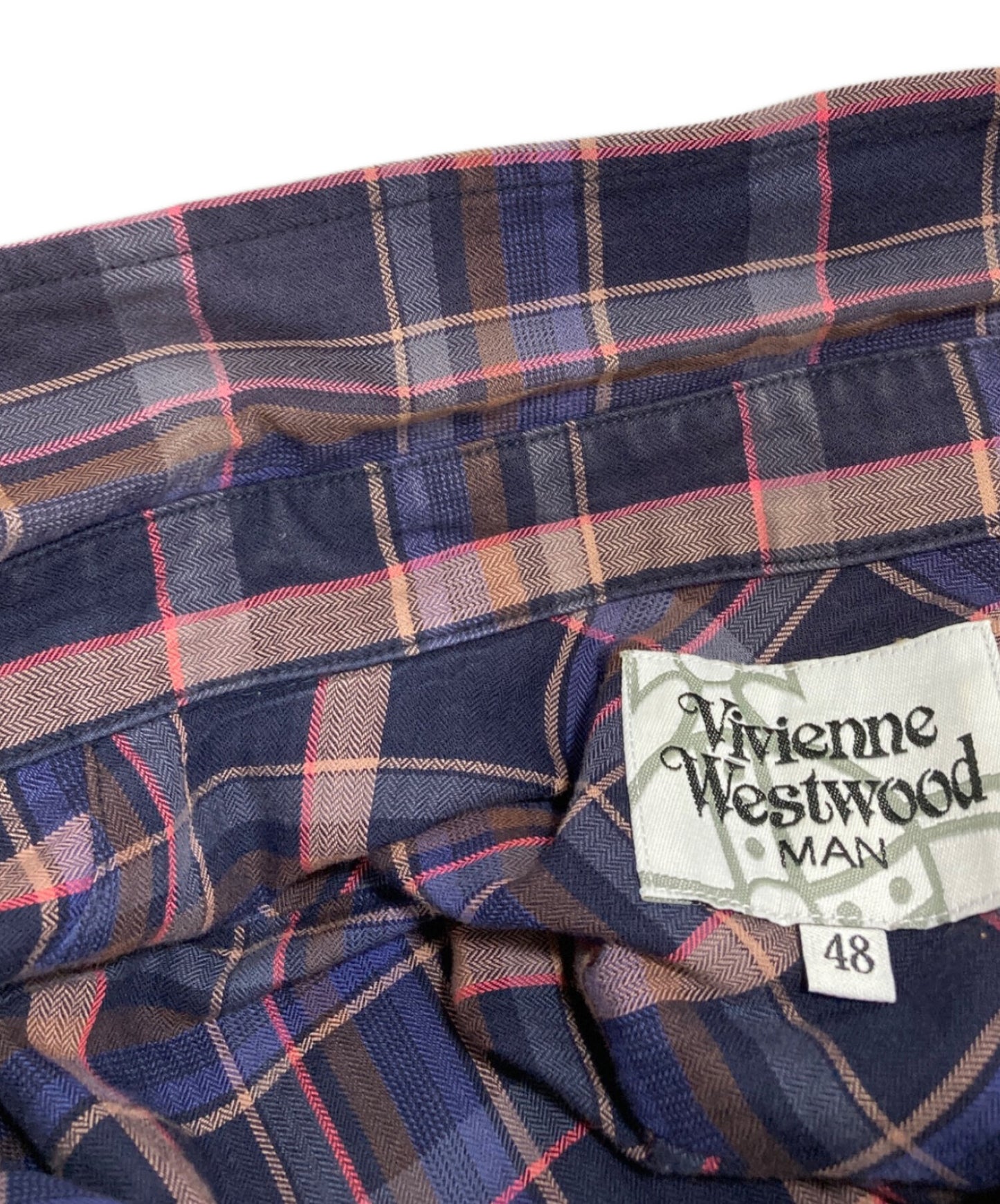 [Pre-owned] Vivienne Westwood man Orb Design Checkered Shirt