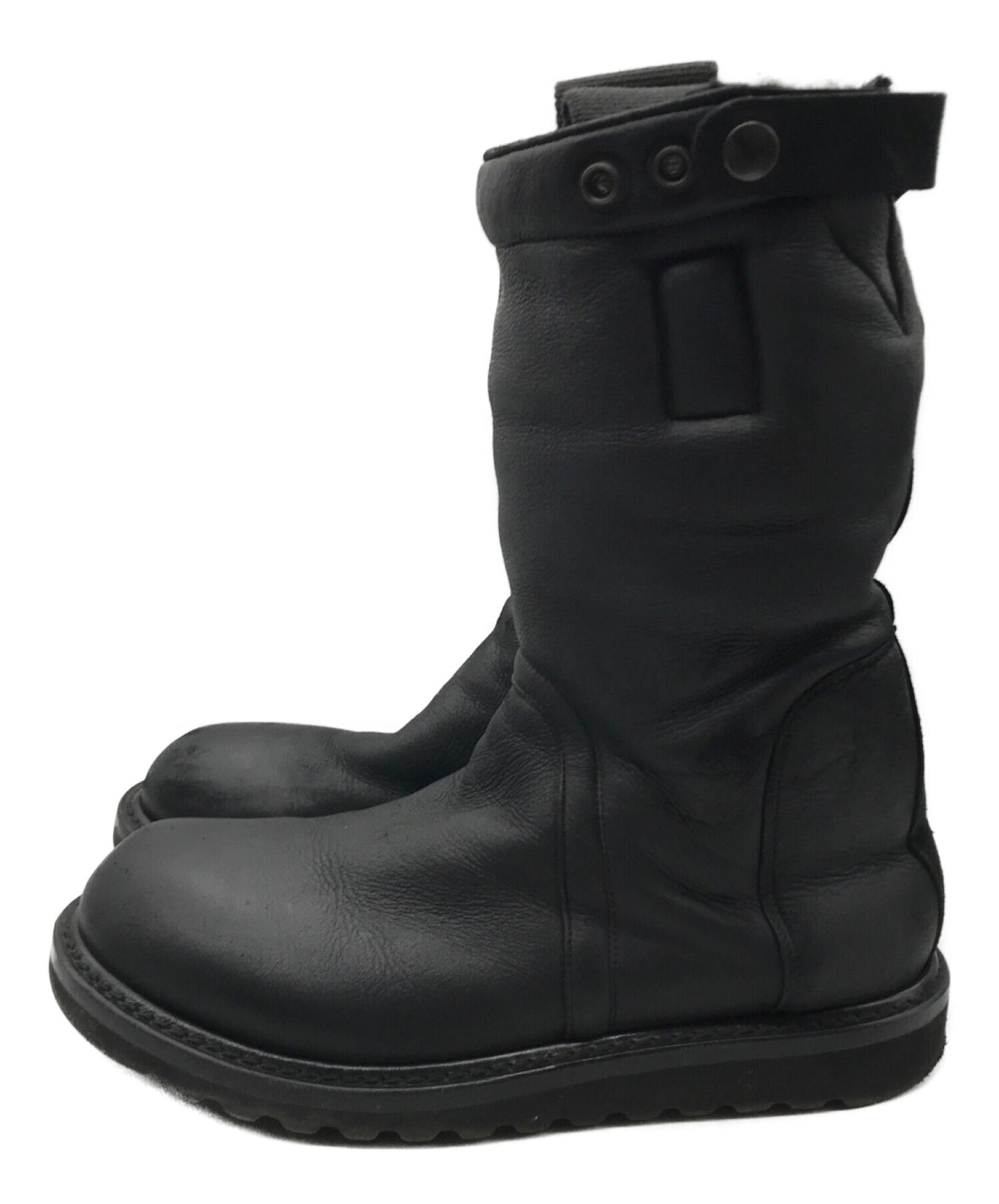[Pre-owned] RICK OWENS Boa Mouton Engineer Boots 60698
