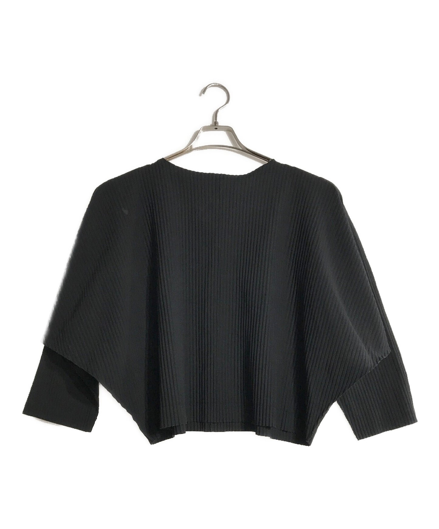 [Pre-owned] me ISSEY MIYAKE Pleated Round Neck Dolman Sleeve Cardigan MI84KO162