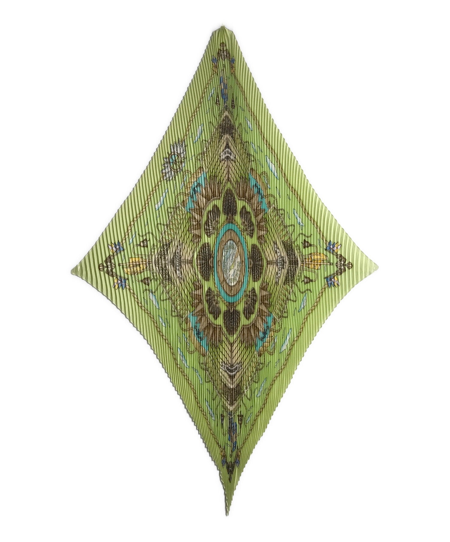 [Pre-owned] HERMES Pleated scarf / total pattern / TRISTAR / Carre