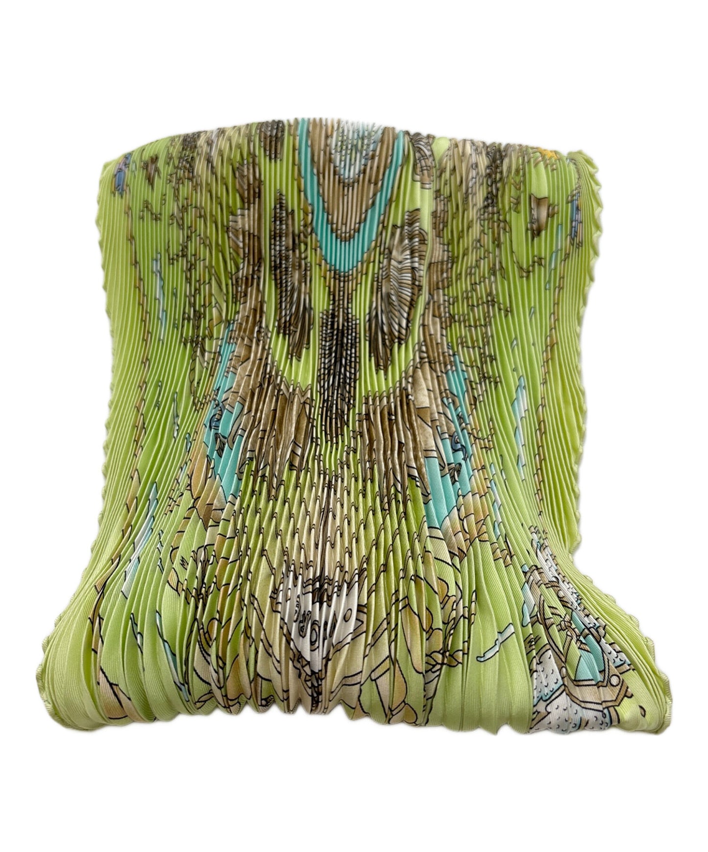 [Pre-owned] HERMES Pleated scarf / total pattern / TRISTAR / Carre