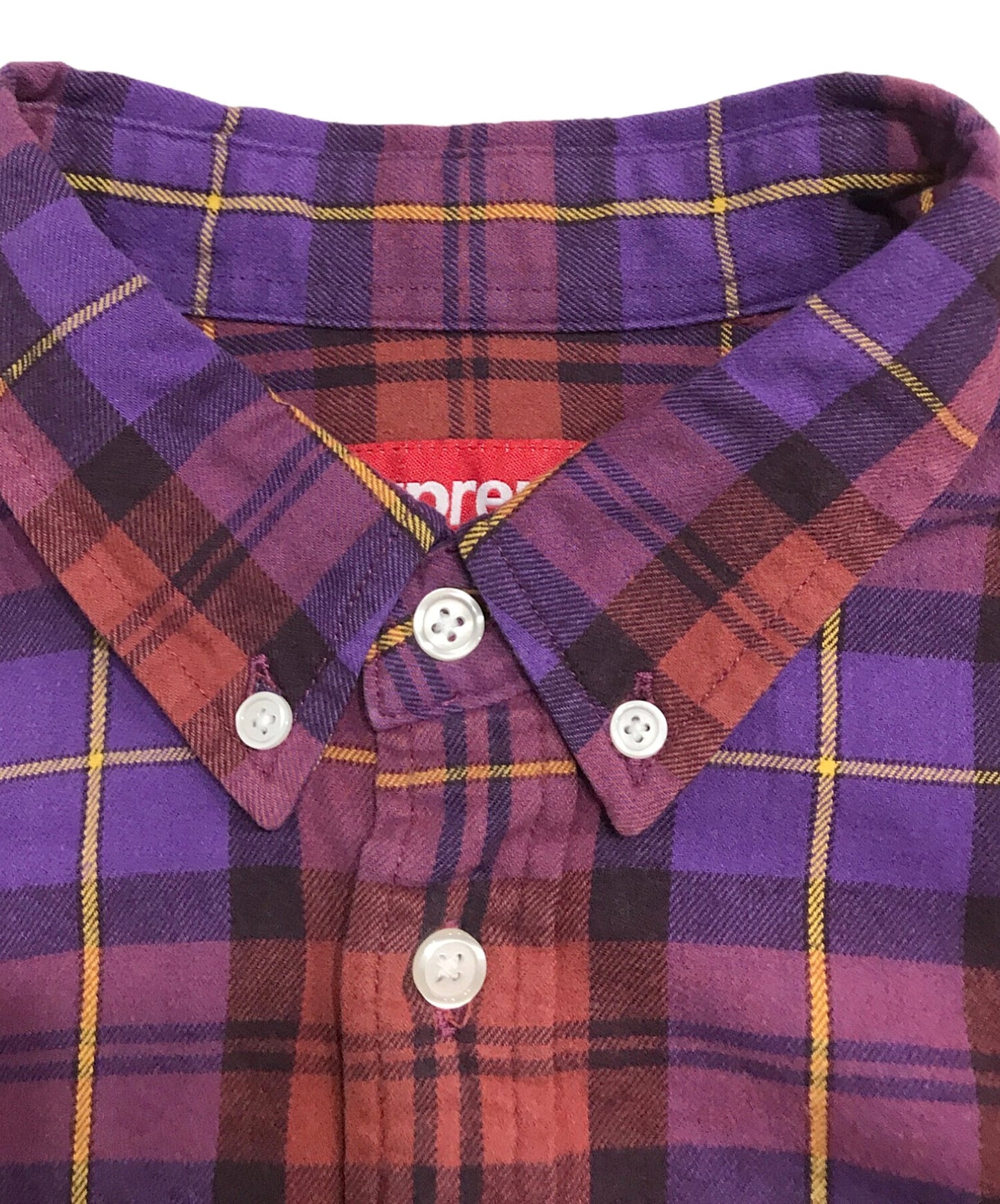 [Pre-owned] SUPREME 24FW plaid flannel shirt