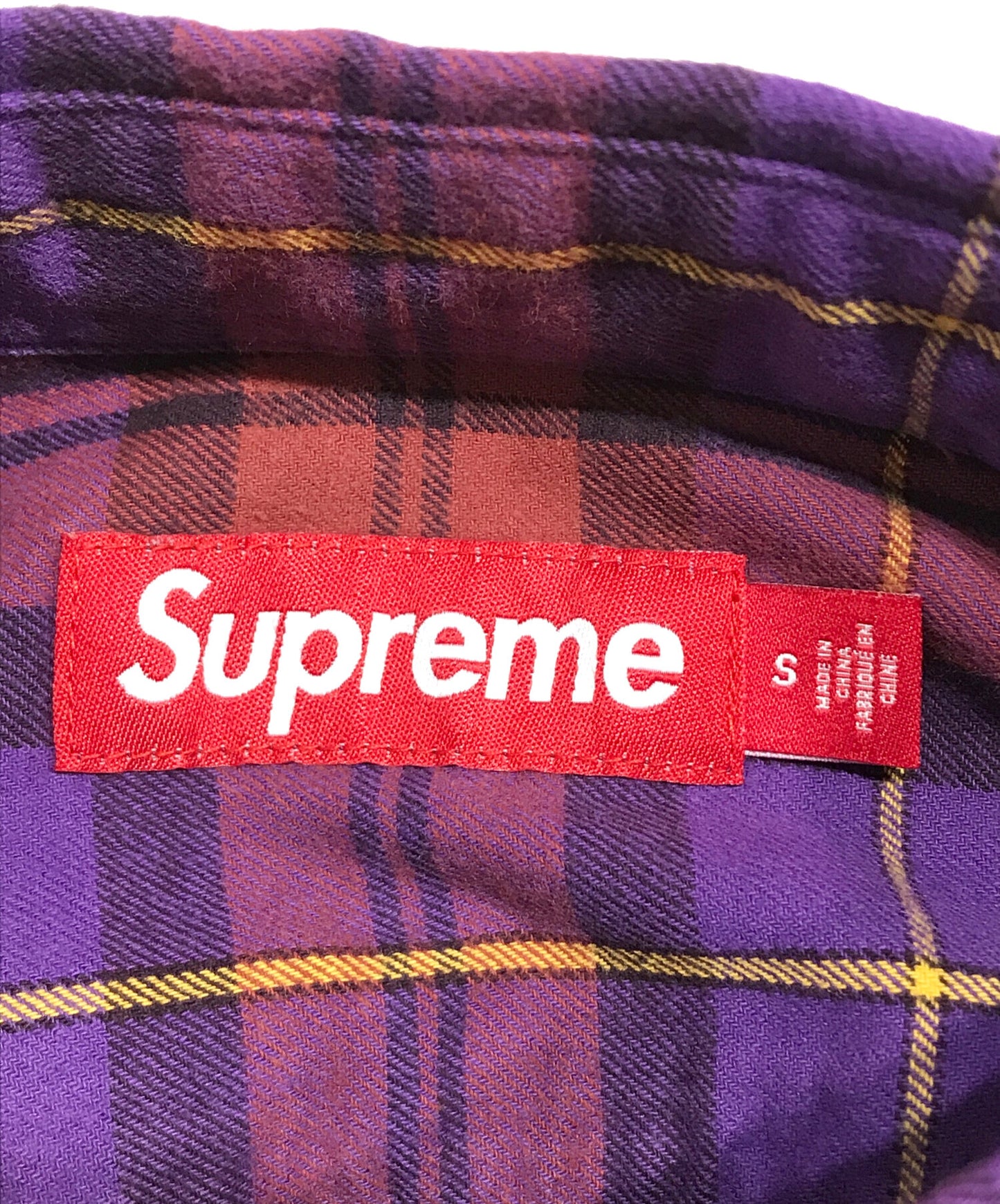[Pre-owned] SUPREME 24FW plaid flannel shirt