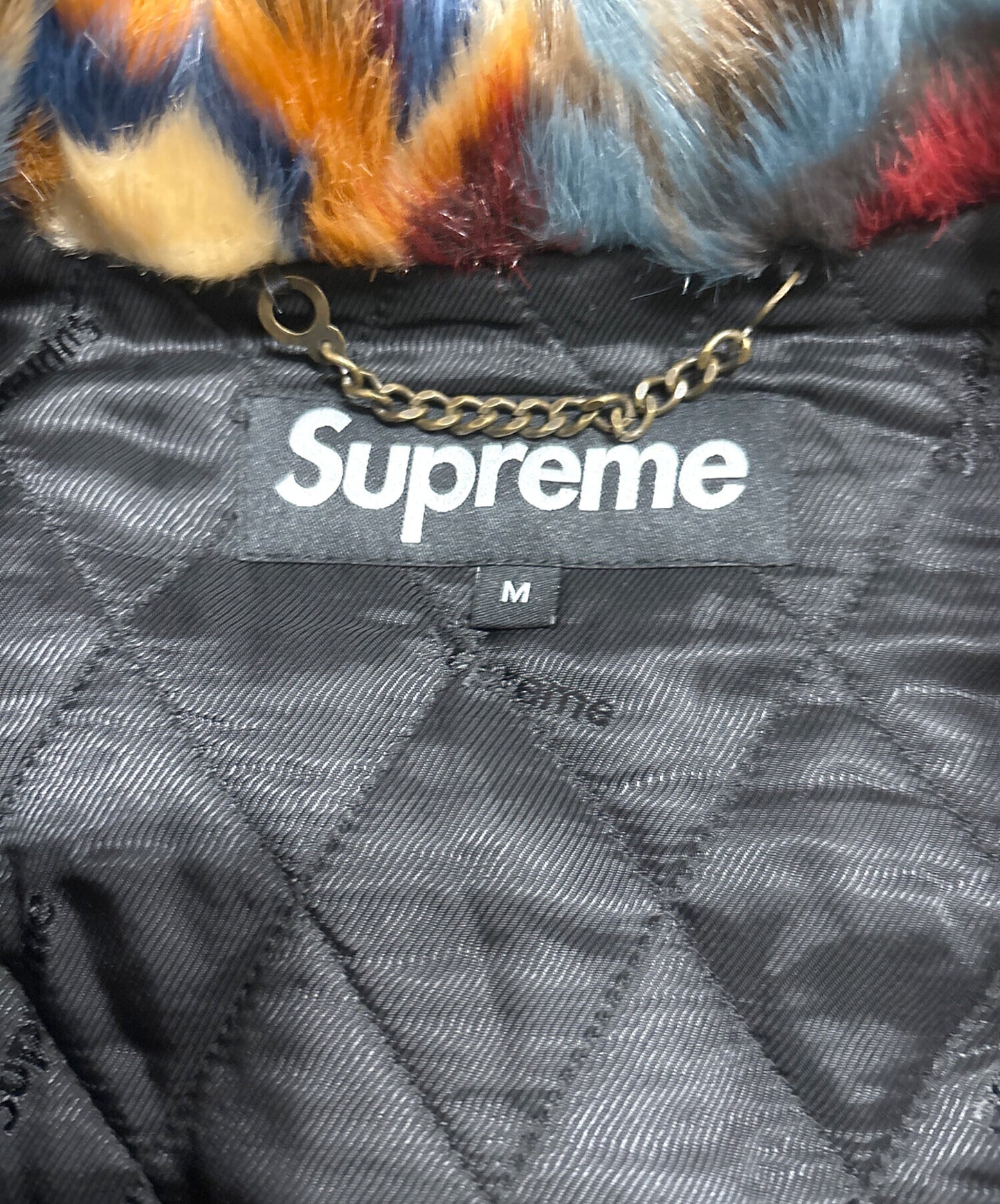 [Pre-owned] SUPREME 22FW Multicolor Faux Fur Bomber Jacket