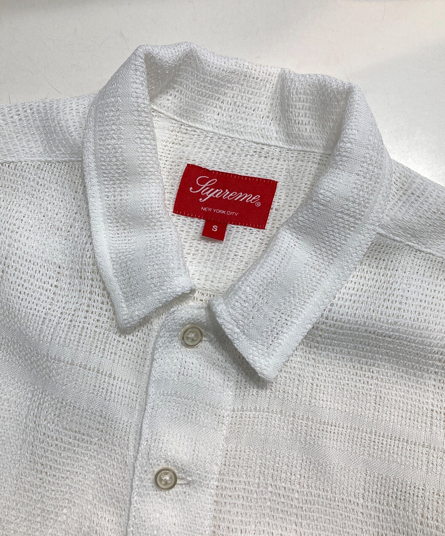 [Pre-owned] SUPREME 23SS Mesh Stripe S/S Shirts