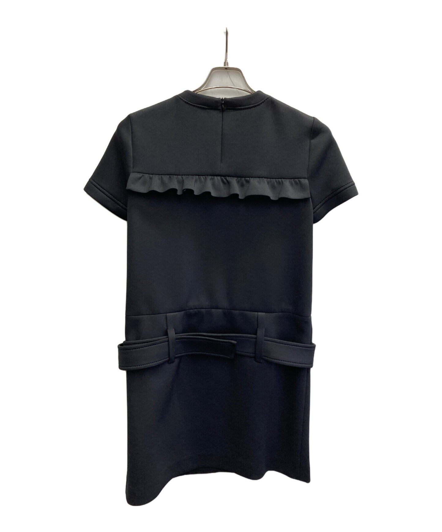 [Pre-owned] PRADA Rubber Logo Bonding Ruffle Dress P37Q6I S191