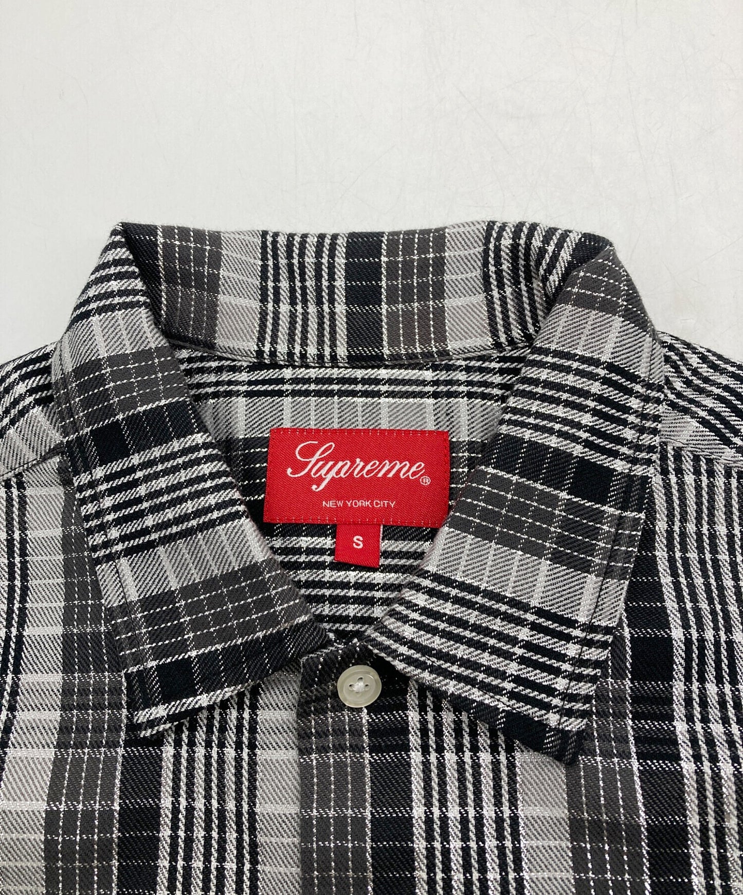 [Pre-owned] SUPREME 23SS Metallic Plaid S/S Shirt