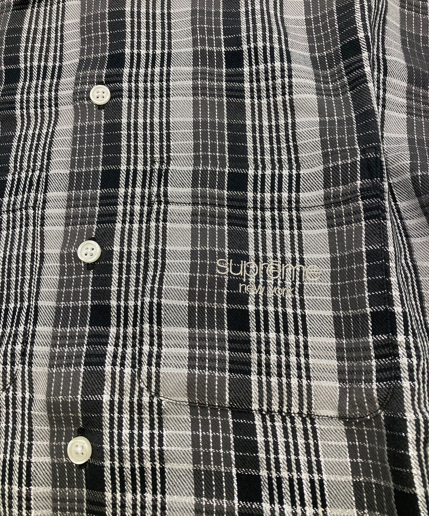 [Pre-owned] SUPREME 23SS Metallic Plaid S/S Shirt