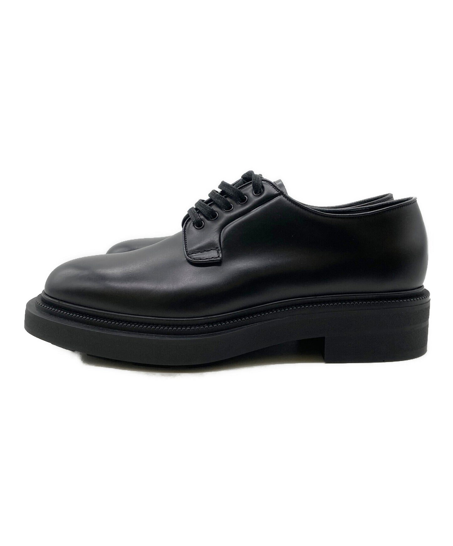 [Pre-owned] PRADA Brushed Leather Low Cut Derby Shoes 2EE404