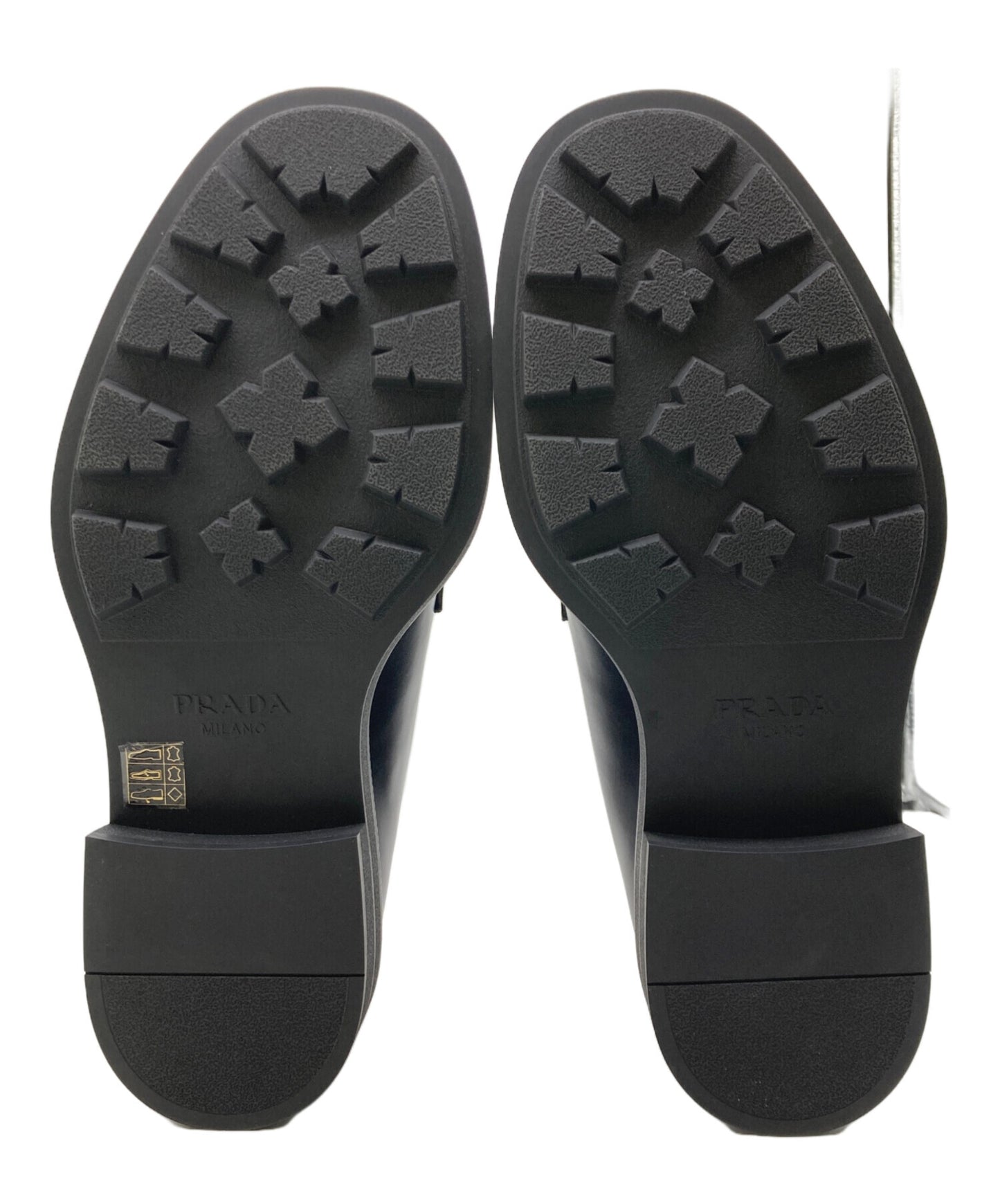 [Pre-owned] PRADA Brushed Leather Low Cut Derby Shoes 2EE404