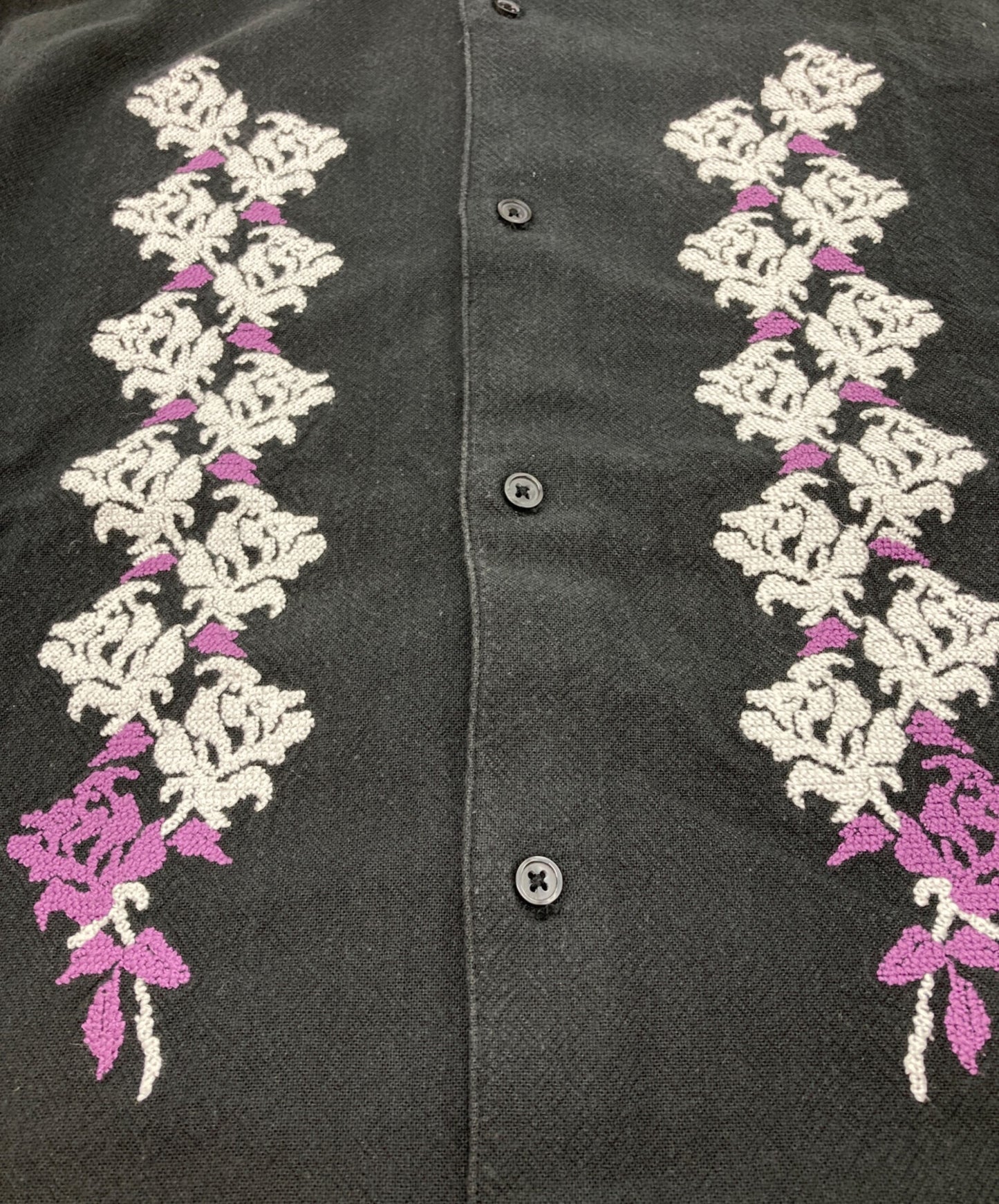 [Pre-owned] SUPREME 23SS Needlepoint S/S Shirt